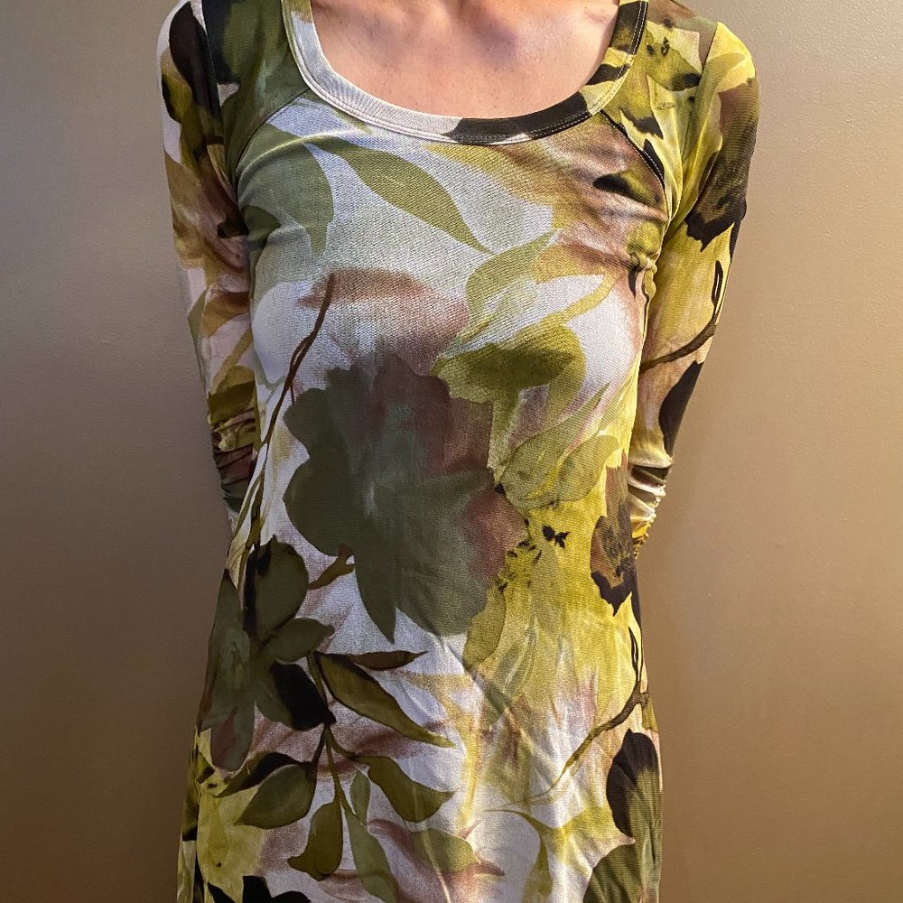 Karen Kane Floral Mesh Dress Size S